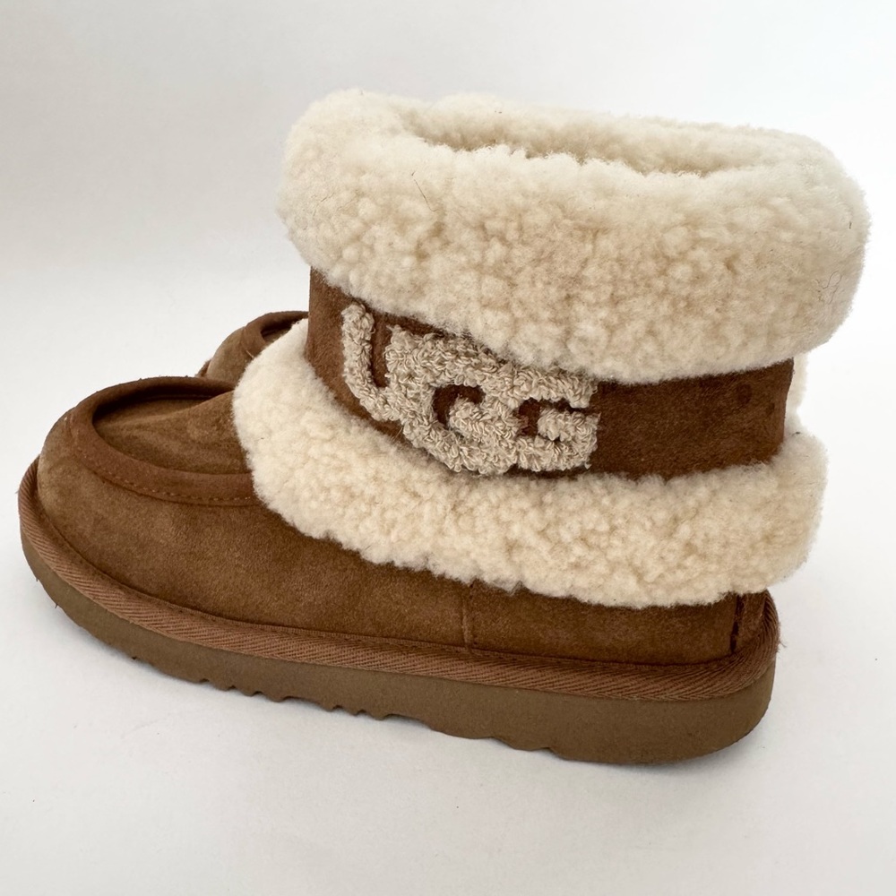 UGG Kids Chestnut Ultra Mini Fluff Sheepskin Boots #1143701K -Size 3
